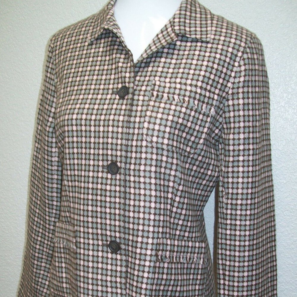 PLAID BLAZER SZ 6